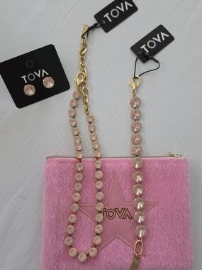 Tova- LOT- Oakland Necklace, Croatia Bracelet- Stud Earrings- Vintage Rose Matte